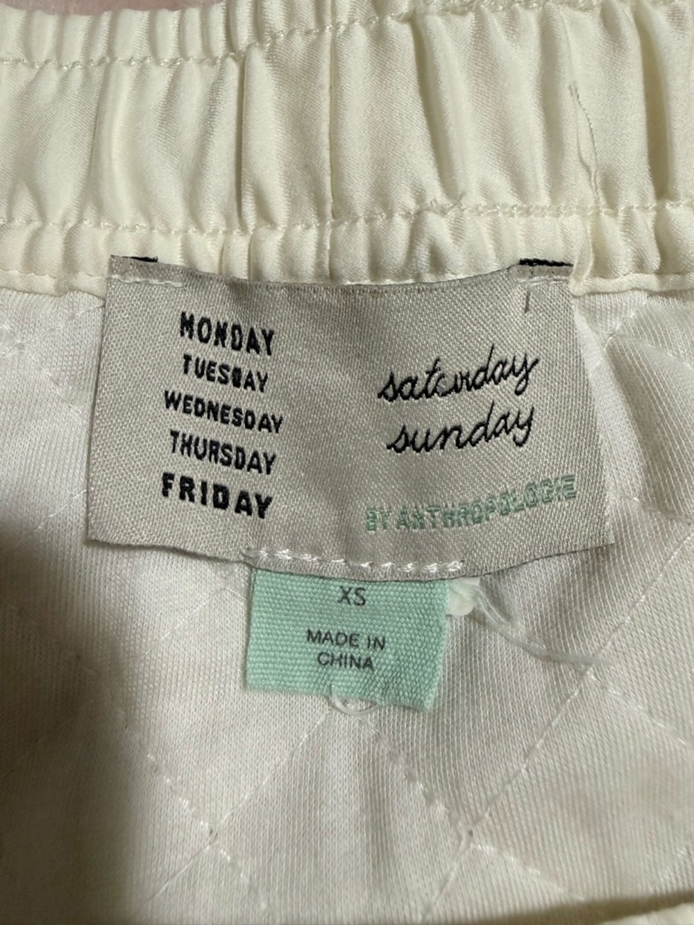Anthropologie Saturday Sunday White Lace Jogger Pants XS - Picture 6 of 6